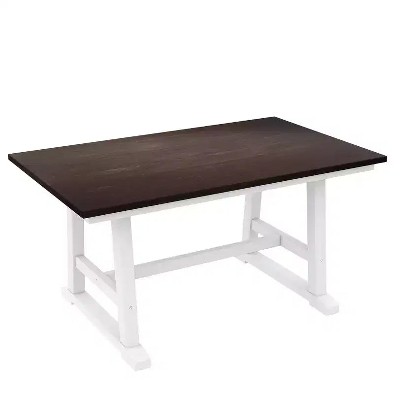 Ensemble Table de Salle à Manger et Chaises en Bois pour 6 Personnes, Table de Salle à Manger Rectangulaire et 4 Chaises d'Appoint, Long Banc