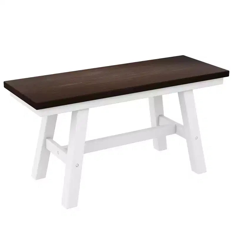 Ensemble Table de Salle à Manger et Chaises en Bois pour 6 Personnes, Table de Salle à Manger Rectangulaire et 4 Chaises d'Appoint, Long Banc