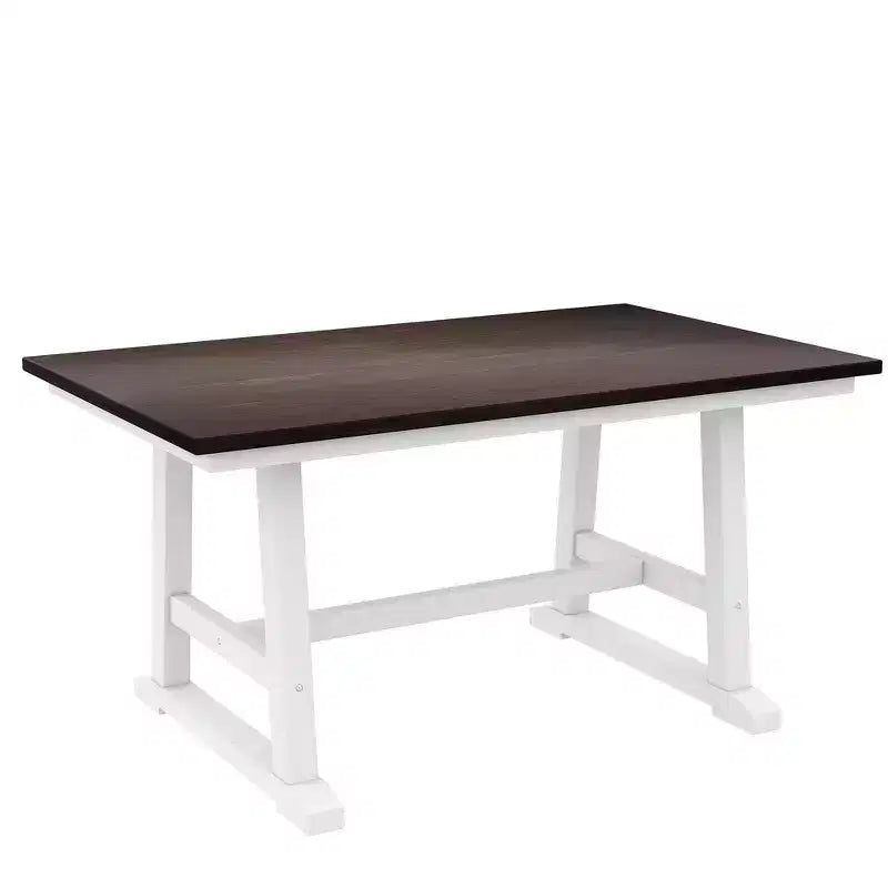 Ensemble Table de Salle à Manger et Chaises en Bois pour 6 Personnes, Table de Salle à Manger Rectangulaire et 4 Chaises d'Appoint, Long Banc