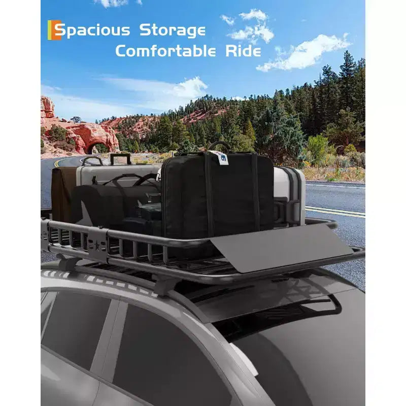 Panier de toit robuste en acier, capacité de 90 kg, grand porte-bagages pour VUS, voitures, camions