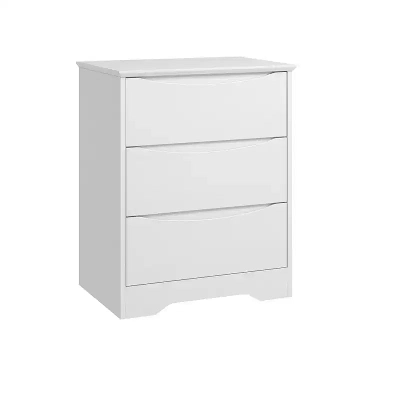 Commode moderne à 3 tiroirs spacieux 60x36x75 cm, poignées invisibles pour chambre et salon