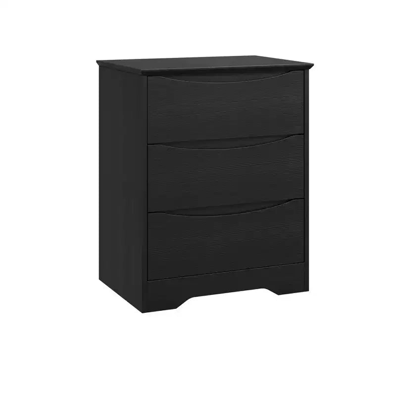 Commode moderne à 3 tiroirs spacieux 60x36x75 cm, poignées invisibles pour chambre et salon