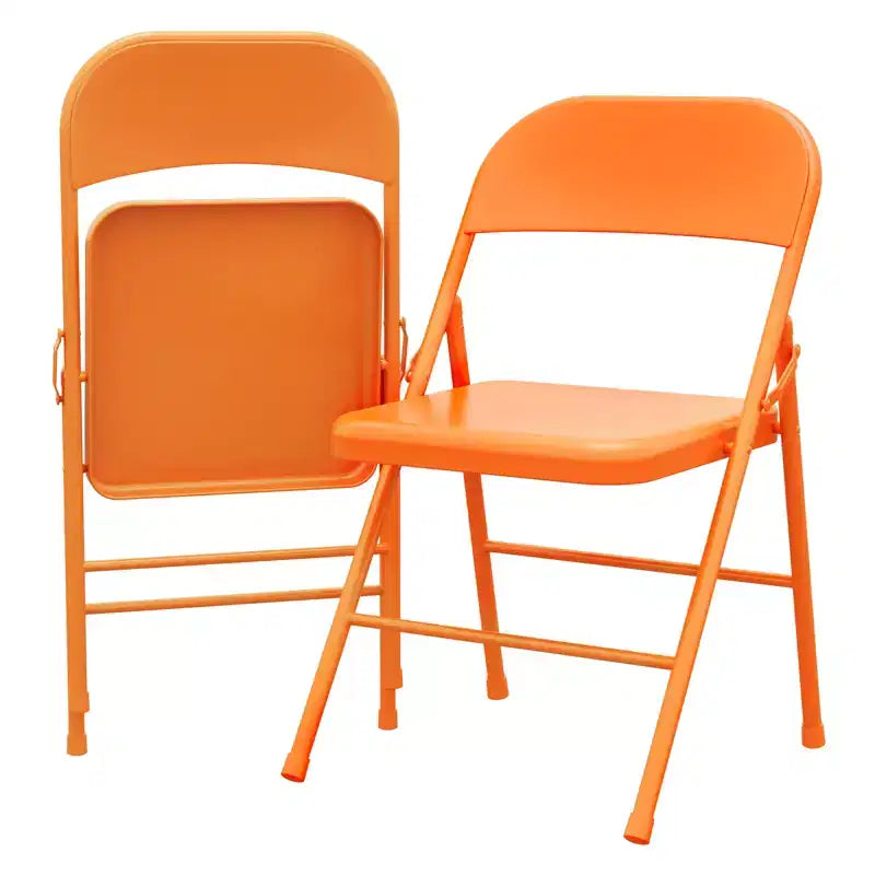 Chaise pliante robuste en métal avec double renfort, capacité de 159 kg, portable pour bureau, mariage, fête, utilisation intérieure et extérieure