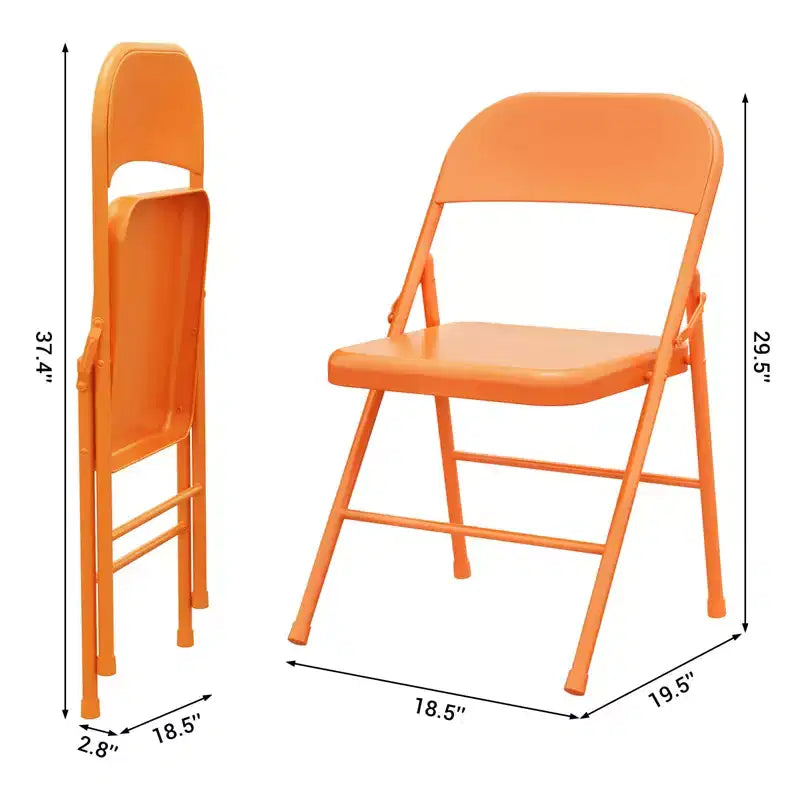 Chaise pliante robuste en métal avec double renfort, capacité de 159 kg, portable pour bureau, mariage, fête, utilisation intérieure et extérieure