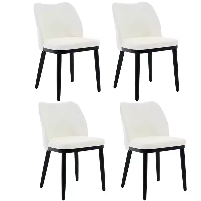 Ensemble de chaises de salle à manger modernes en tissu, chaises rembourrées avec pieds en bois, pour salle à manger et salon