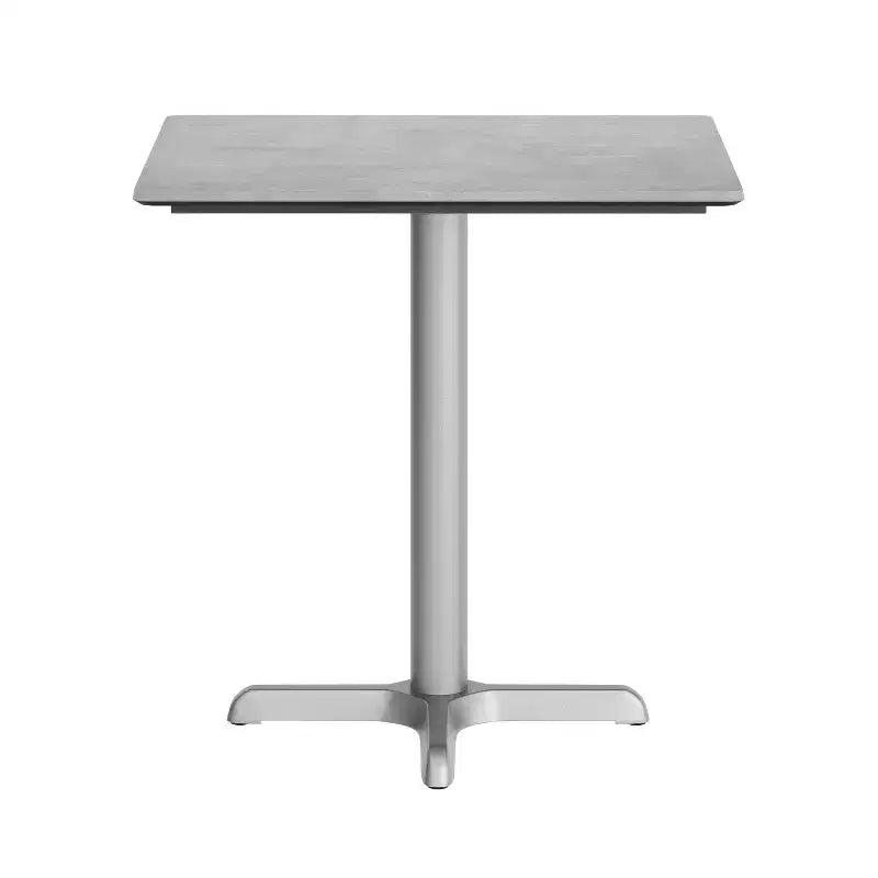 Plateau de table intérieur-extérieur avec technologie HPL TopGuard et base de table bistrot en fonte