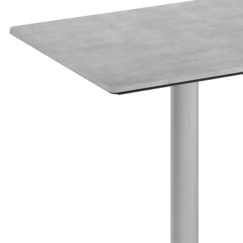 Plateau de table intérieur-extérieur avec technologie HPL TopGuard et base de table bistrot en fonte
