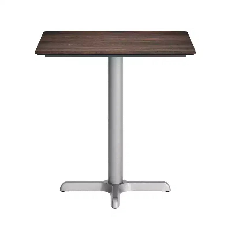 Plateau de table intérieur-extérieur avec technologie HPL TopGuard et base de table bistrot en fonte