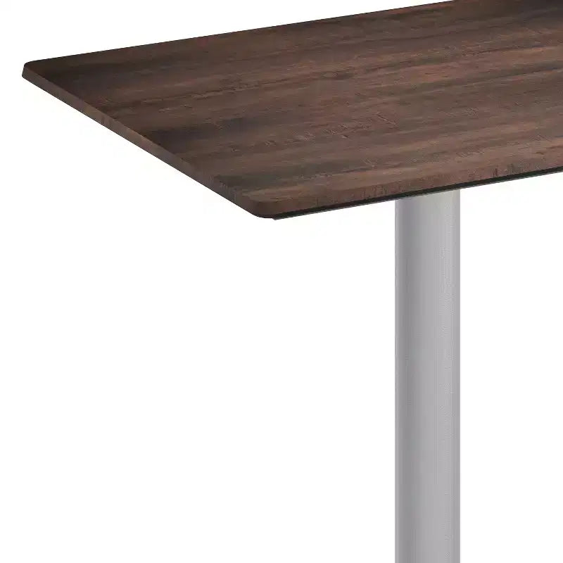 Plateau de table intérieur-extérieur avec technologie HPL TopGuard et base de table bistrot en fonte