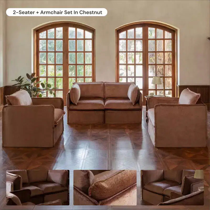 Canapé modulaire lavable en U 4 places Memorix+ Assise et coussin de dossier