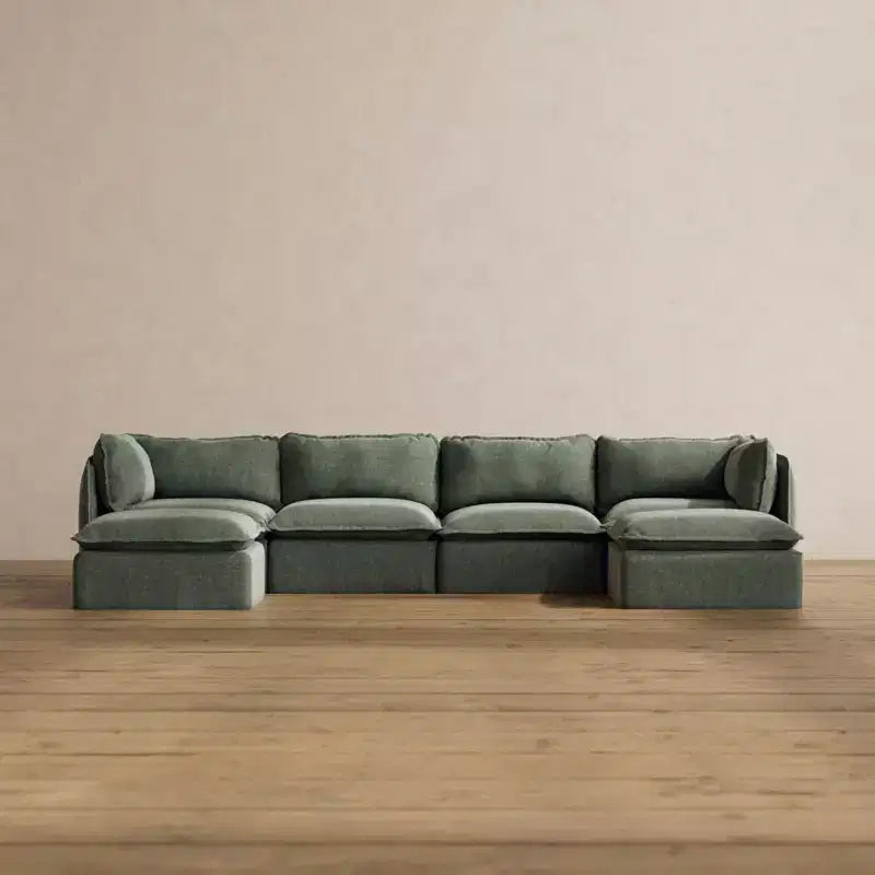 Canapé modulaire lavable en U 4 places Memorix+ Assise et coussin de dossier