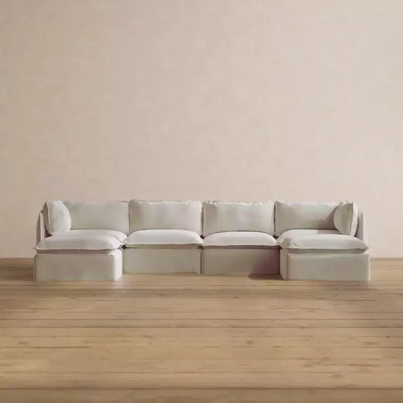 Canapé modulaire lavable en U 4 places Memorix+ Assise et coussin de dossier