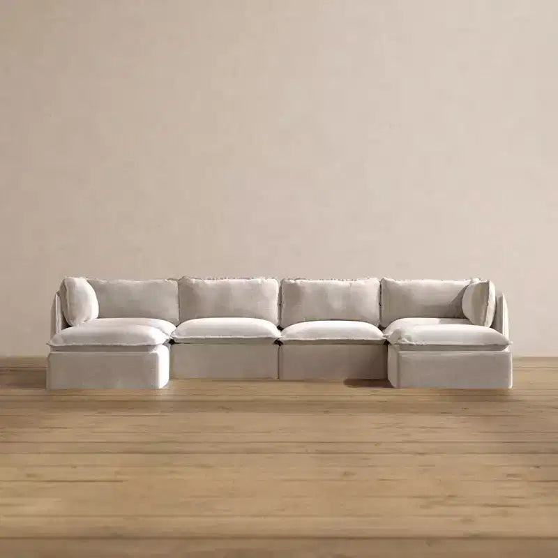 Canapé modulaire lavable en U 4 places Memorix+ Assise et coussin de dossier