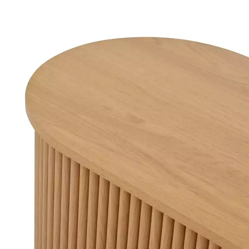 Meuble TV rustique vintage avec portes coulissantes à lattes en bois, meuble TV de ferme de 75 po avec tiroir (grain de bois naturel)