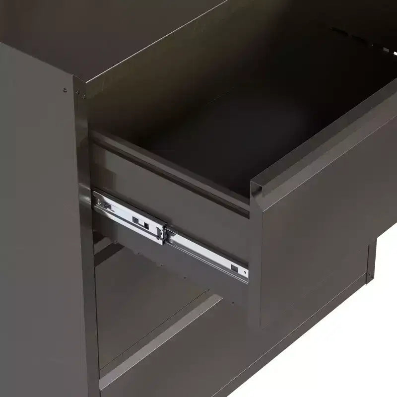 Armoire de classement en acier verrouillable avec étagères réglables et roulettes pour l'organisation de la maison, de l'école, du bureau et du garage, noire