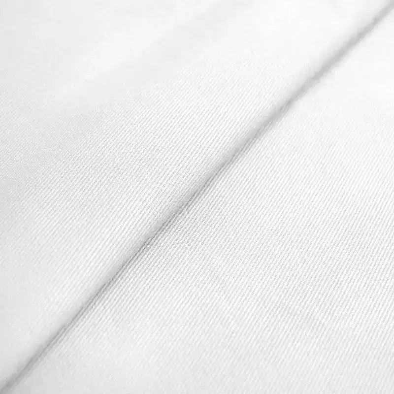 Chaise de salle à manger déhoussable en sergé blanc ™ Siège rembourré élégant, cadre en bois d'hévéa, capacité de 113 kg