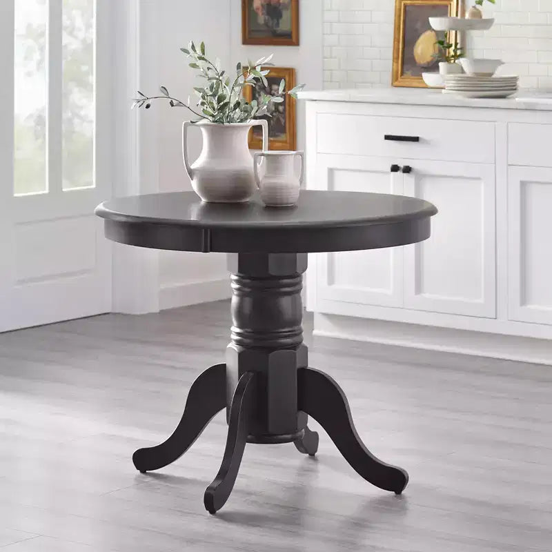 Ensemble de salle à manger rond de 40 po Farmhouse noir